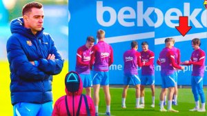 BARCELONA PLAYED A SQUID GAME AT XAVI'S FIRST TRAINING SESSION!  THIS IS WHAT XAVI CAME UP WITH!