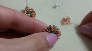 Earrings. Серьги на гвоздиках. МК. DIY