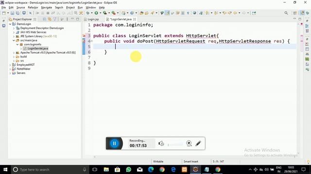 Simple Login validation Using Servlet &JSP  | Servlet  And JSP Programming  | Login Form Validation