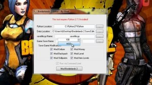 Borderlands 2 Mod Tool Xbox360 *NEW* Level Mod, Back Pack, Eridium