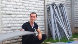 Укладка полистирола под дно Каркасного Бассейна