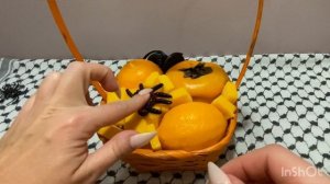 Букет на Хэллоуин сладкая корзина с паутиной Helloween своими руками