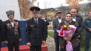 Открытие мемориальной доски погибшим сотрудникам МВД,с. Калиниаул