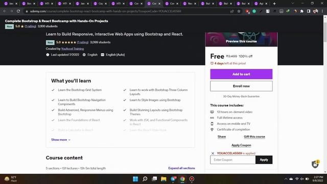 Udemy Free Premium Courses | Latest Free Udemy Courses 2022 | 8th Sep #freecourses #udemy #courses смотреть онлайн