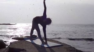 Ashtanga yoga on the Caspian beach