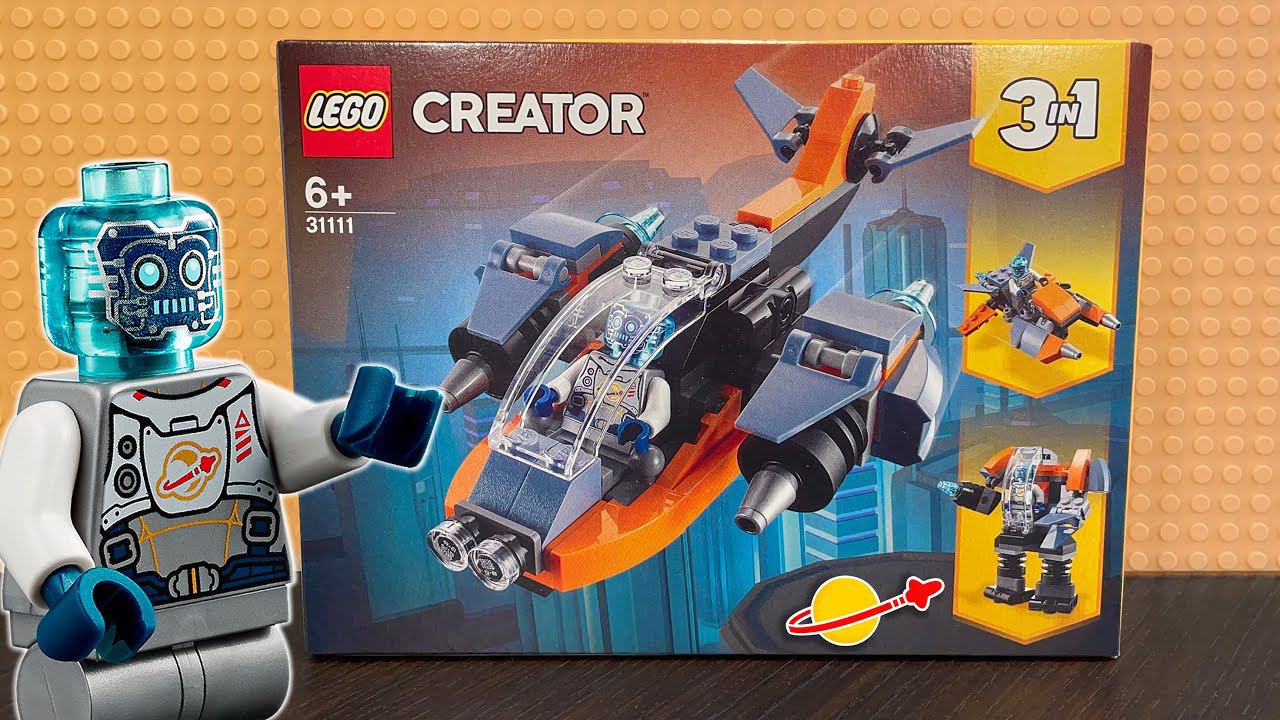 Обзор на LEGO Creator 31111 Cyber Drone смотреть онлайн