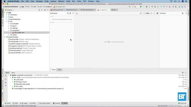 #5 Create navigation graph : Android Studio Tutorial : Navigation Controller | Navigation component