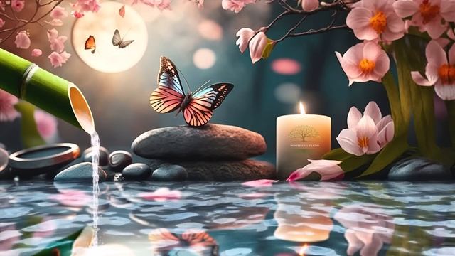 Música relajante con los sonidos de la naturaleza Fuente de agua de bambú [BGM de música curativa]