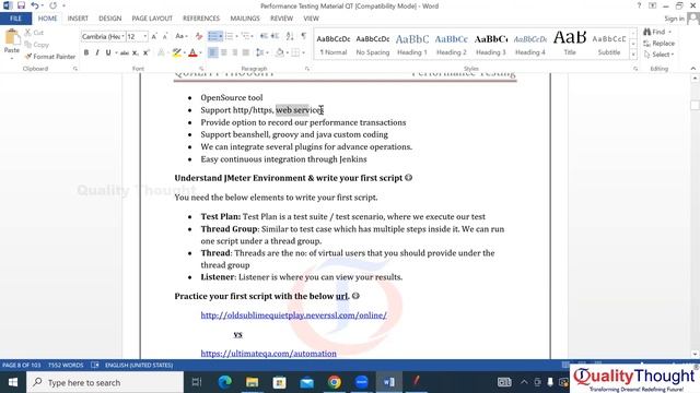 Performance Testing with Jmeter (Session - 5) Quality Thought