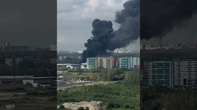 В Санкт-Петербурге горит нефтебаза «Ручьи»