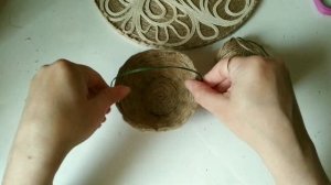 Корзиночка с элементами филиграни из хлопковых ниток / DIY Mini basket made of jute and filigree