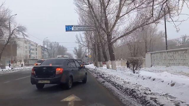 Сокол это улица. Центр. Уральск февраль 2022