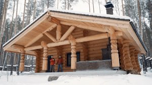 Турне по своим объектам 2021 (часть 2)Баня из кедрового сруба Медведь и Щука