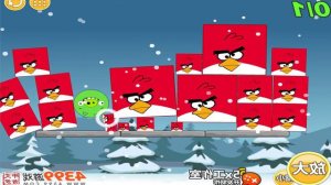 Angry Birds Kick Out Green Pigs - ALL SMALL SQUARE PIGS GOT DROPPED BY TWO GIANT BIRDS!