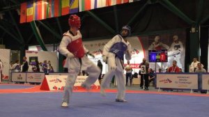 Milad Beigi (AZE) vs Karol Holubowicz (POL). European Taekwondo Championships Kazan-2018