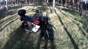 Установка и тест ветрового стекла на Bajaj Boxer 125X. "Освежающая" мотопрогулка.