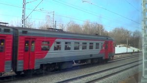 Поездка на электропоезде ЭС2Г-005 + ЭС2Г-020 "Ласточка" (Москва – Клин)