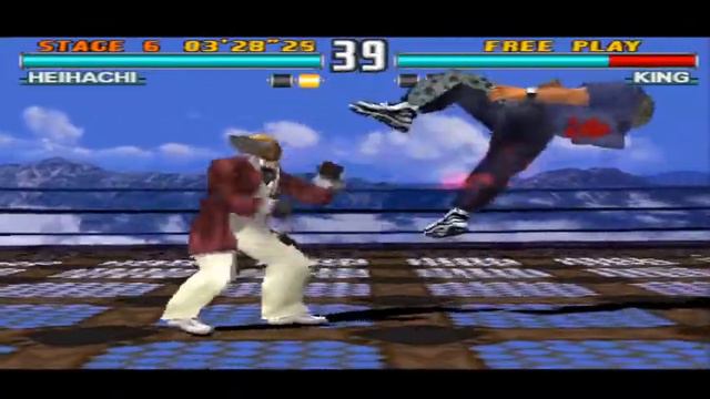Heihachi crappy Arcade mode gameplay with original Tekken 3 ending [PSX version] смотреть онлайн