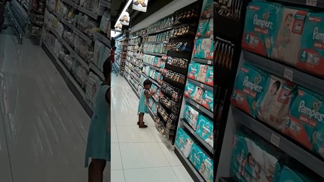 Ishra happy to see her diapers..