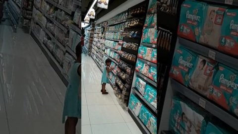 Ishra happy to see her diapers..