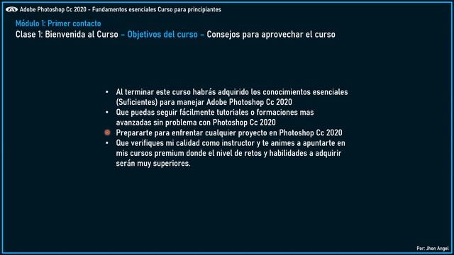 Adobe Photoshop Cc 2020 para principiantes / Clase 1: Bienvenida al Curso – Objetivos – Consejos смотреть онлайн