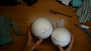 ♪♫ Моя банда снеговиков ♫♪Мастер-класс по созданию снеговика из пенопластовых шаров