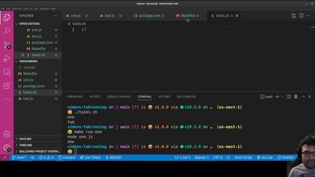 AM Coder - TaskRunning for Javascript Developers (Bash Scripts, Makefile, Package.json)