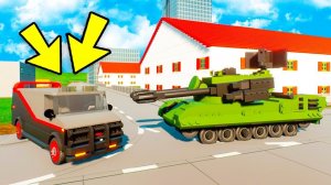 ЛЕГО ТАНКОВЫЙ ПАТРУЛЬ ЗА ПРЕСТУПНИКОМ НА БАНДИТСКОМ АВТОБУСЕ В БРИК РИГС (Brick Rigs)