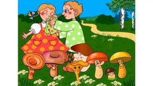 Детская тема. Сказка Грибы Алексей Толстой