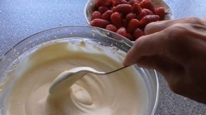 КЛУБНИКА свежая в сливочном желе Рецепт сливочного или сметанного желе