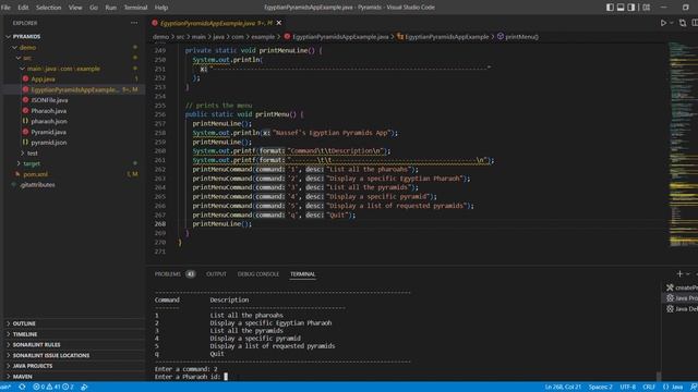 App java Pyramids Visual Studio Code 2022 05 05 22 30 44 смотреть онлайн
