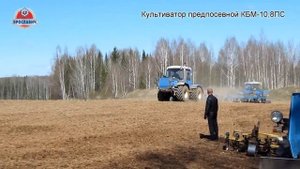 Культиватор предпосевной КБМ работает в поле 2013