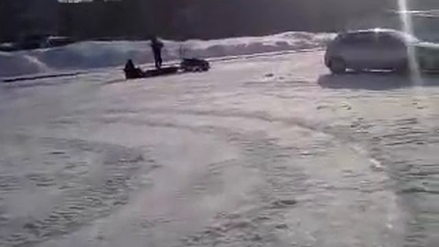 Мотобуксировщик Рекс - Дрифт на снегу!!! смотреть онлайн