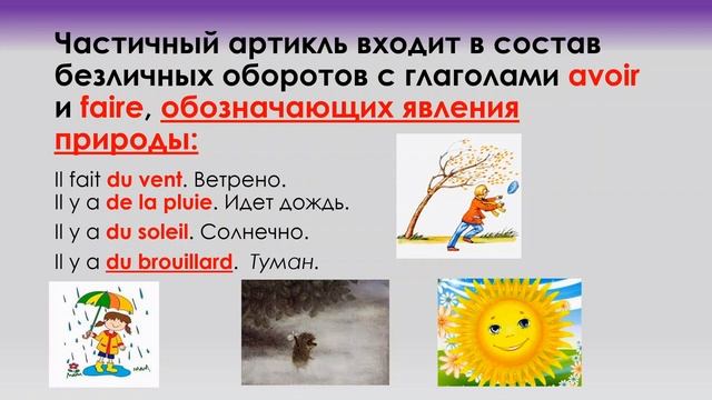 ЧАСТИЧНЫЙ АРТИКЛЬ DU, DE LA, DES