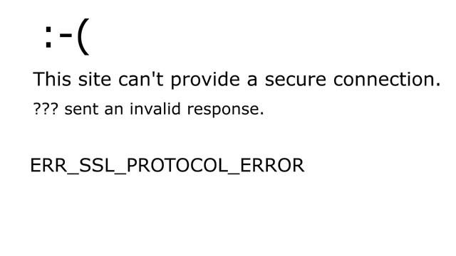 ERR SSL PROTOCOL ERROR