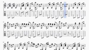 Partitura y tablatura Memoria andrés ariza Guitarra Acústica