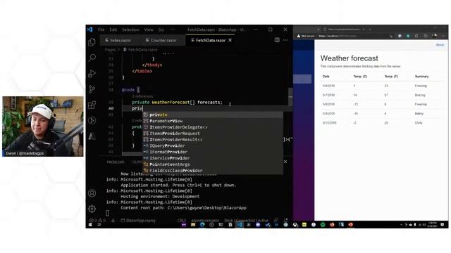 Get started with developing web apps with Blazor смотреть онлайн