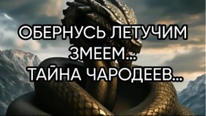 ОБЕРНУСЬ ЛЕТУЧИМ ЗМЕЕМ…ТАЙНА ЧАРОДЕЕВ…ДЛЯ ВСЕХ…