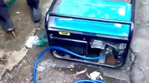 Тестирование газогенератора электростанции на пропане  бензине баллон газа