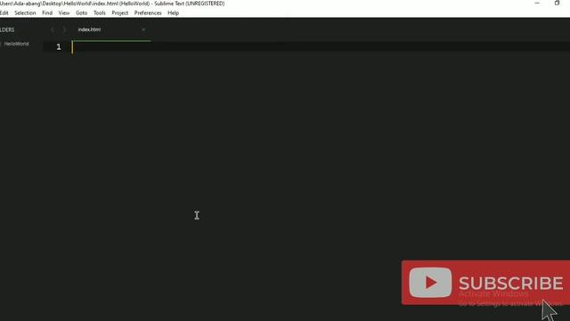 HTML for ABSOLUTE Beginners. Write your First (1st) CODE. "HELLO WORLD!" using SUBLIME TEXT. ?