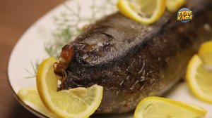 Горбуша, фаршированная рисом и овощами / Готовим в рукаве