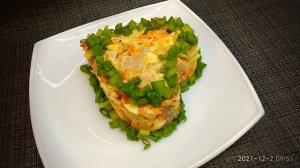 Салат с курицей и грибами