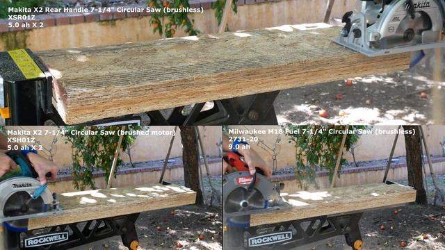 Makita X2 Rear Handle Circular Saw XSR01Z VS Makita X2 Circular Saw XSH01Z VS Milwaukee Fuel 2731-2 смотреть онлайн