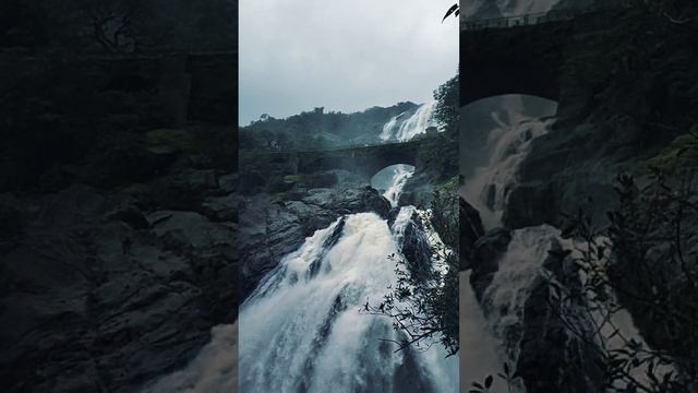 Dudhsagar  is beautiful waterfall in Goa.........                   #waterfall #dudhsagar #goa