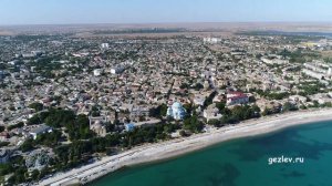 Евпатория, реконструкция набережной им. Терешковой, Крым, продажа недвижимости вид с квадрокоптера.