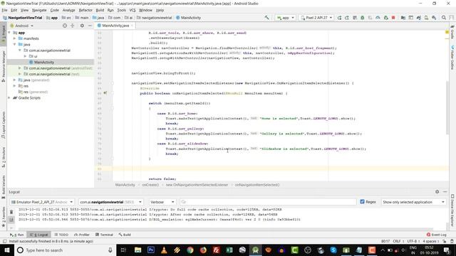 Navigationview in androidx | navigation drawer in android studio | Android app development tutorial