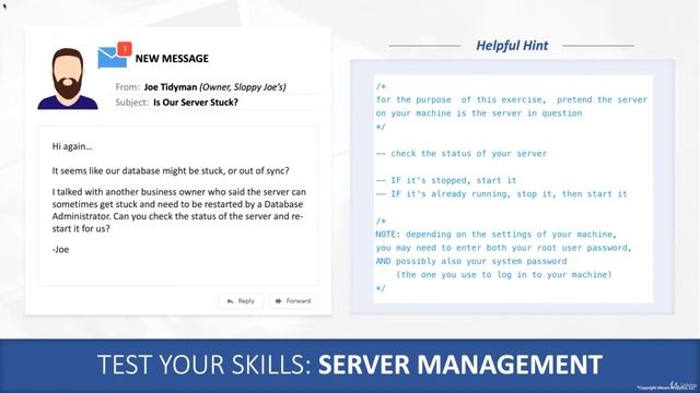 MySQL Database Administration - SQL Database for Beginners - Assignment Server Management