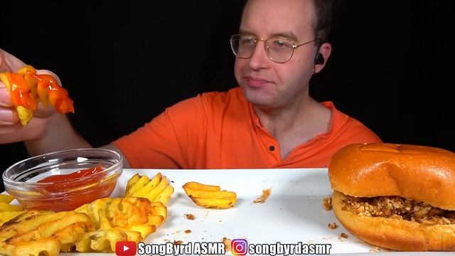 ASMR BBQ TOFU SANDWICHES MUKBANG No Talking EATING SOUNDS