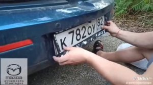 Как поменять рамку гос номера на Mazda 3