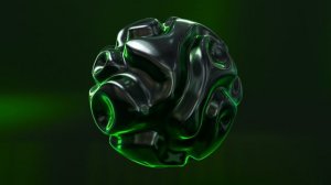 Заставка зеленая сфера на ролик